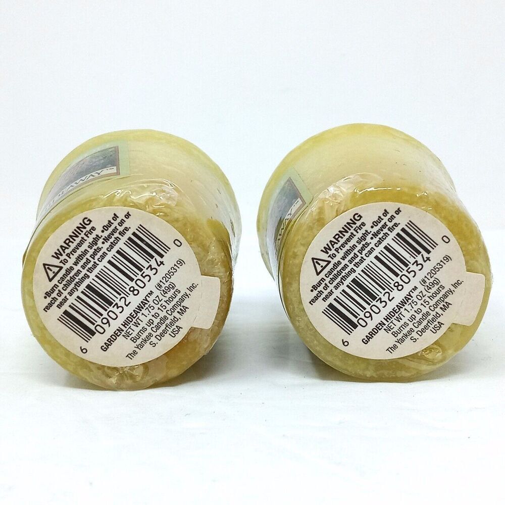 Yankee Candle Garden Hideaway 1.75 oz Votives - Set of 2 - RETIRED New & Sealed - Picture 4 of 5